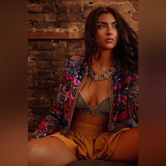 NWT Ser.o.ya Addlyn Blue denim bra bralette Sorrento sz Medium - Picture 13 of 15